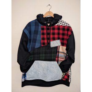 Plaid Reconstructed Hoodie
