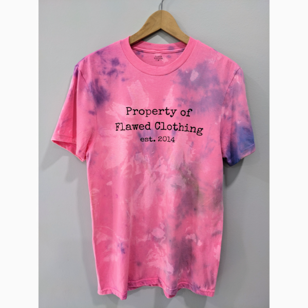 Property of Flawed Clothing Dyed Pink Tee