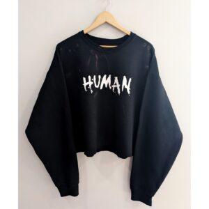Human Cropped Sweatshirt