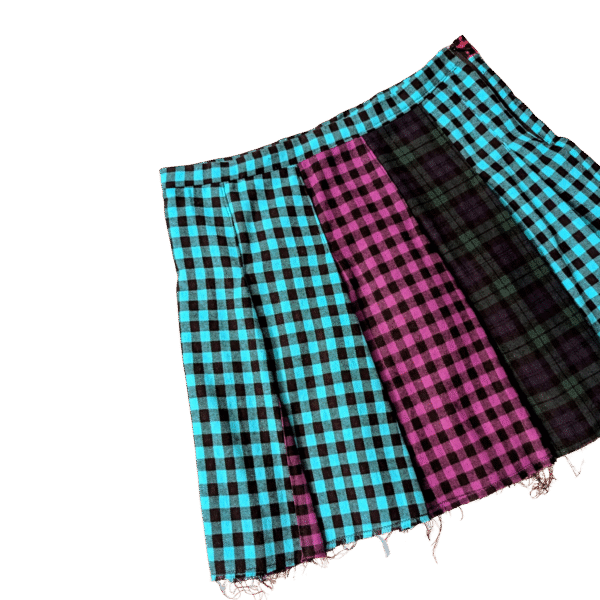 High-Waisted Patchwork Tennis Skirt (Waist 31") - Image 4