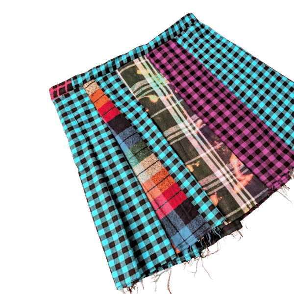 High-Waisted Patchwork Tennis Skirt (Waist 31") - Image 3
