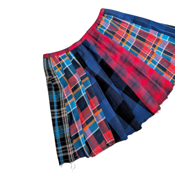 High-Waisted Patchwork Tennis Skirt (Waist 32") - Image 2
