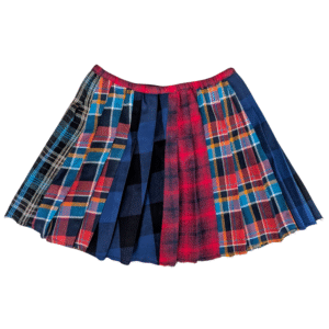 High-Waisted Patchwork Tennis Skirt (Waist 32")