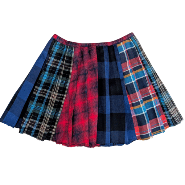 High-Waisted Patchwork Tennis Skirt (Waist 32") - Image 4