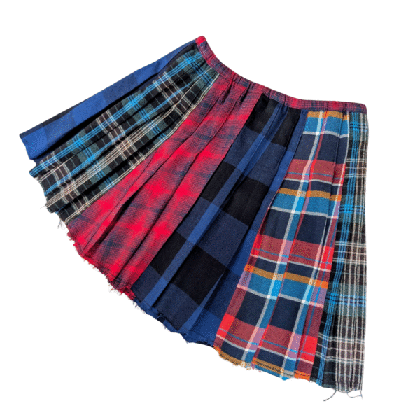 High-Waisted Patchwork Tennis Skirt (Waist 32") - Image 3