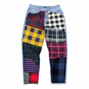 Plaid Clash Jeans (Waist 30")