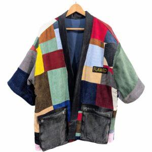 Corduroy Patched Kimono (Chest 39-42")