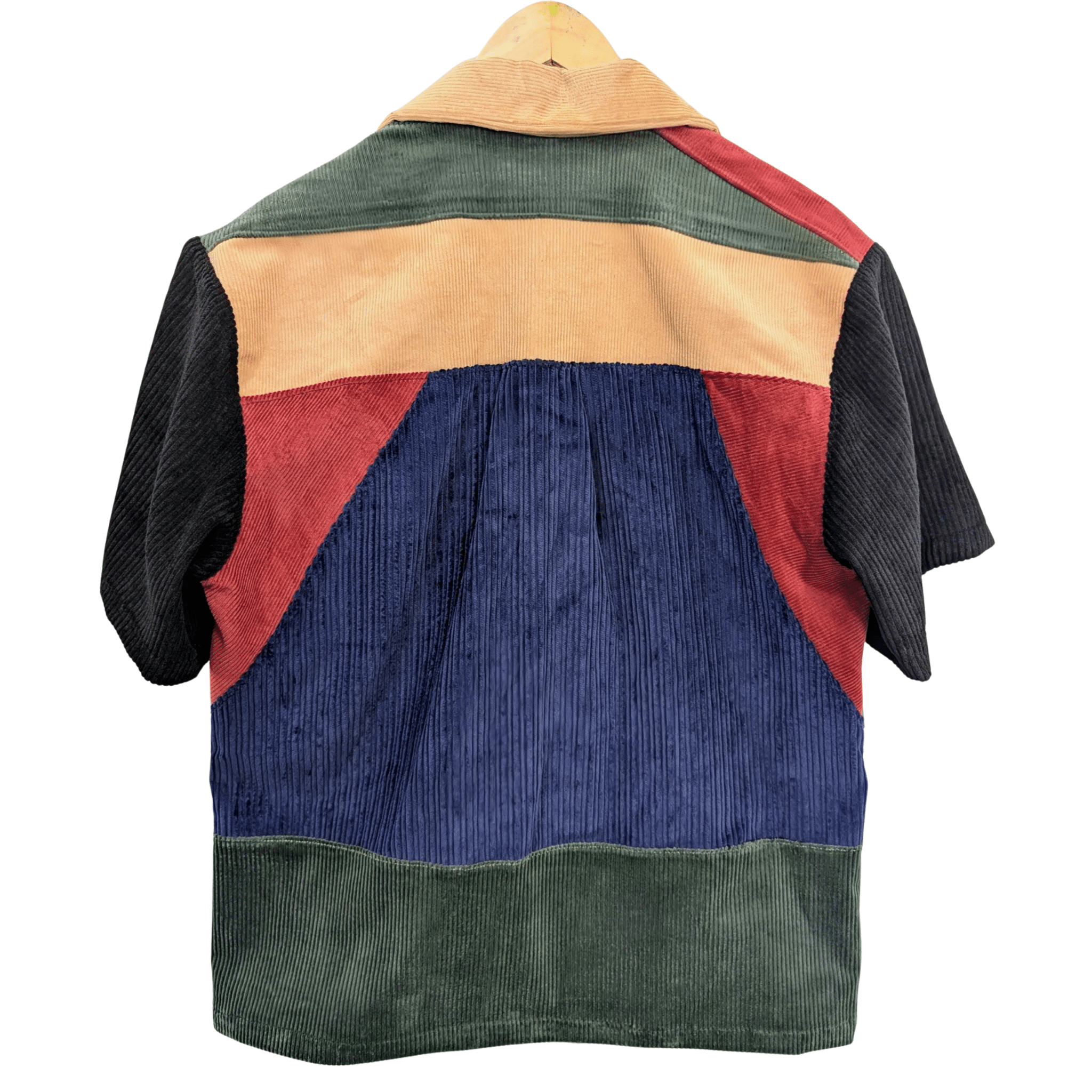 Patchwork Corduroy Shirt (Chest 34-36") - Image 4