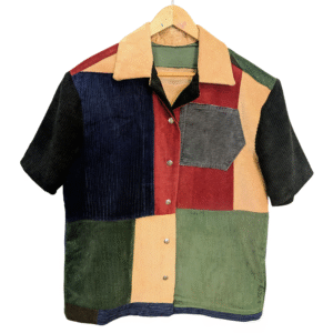 Patchwork Corduroy Shirt (Chest 34-36")