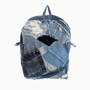 Denim Patchwork Backpack
