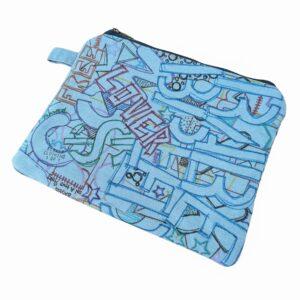 “Never Ask Permission” Denim Pouch