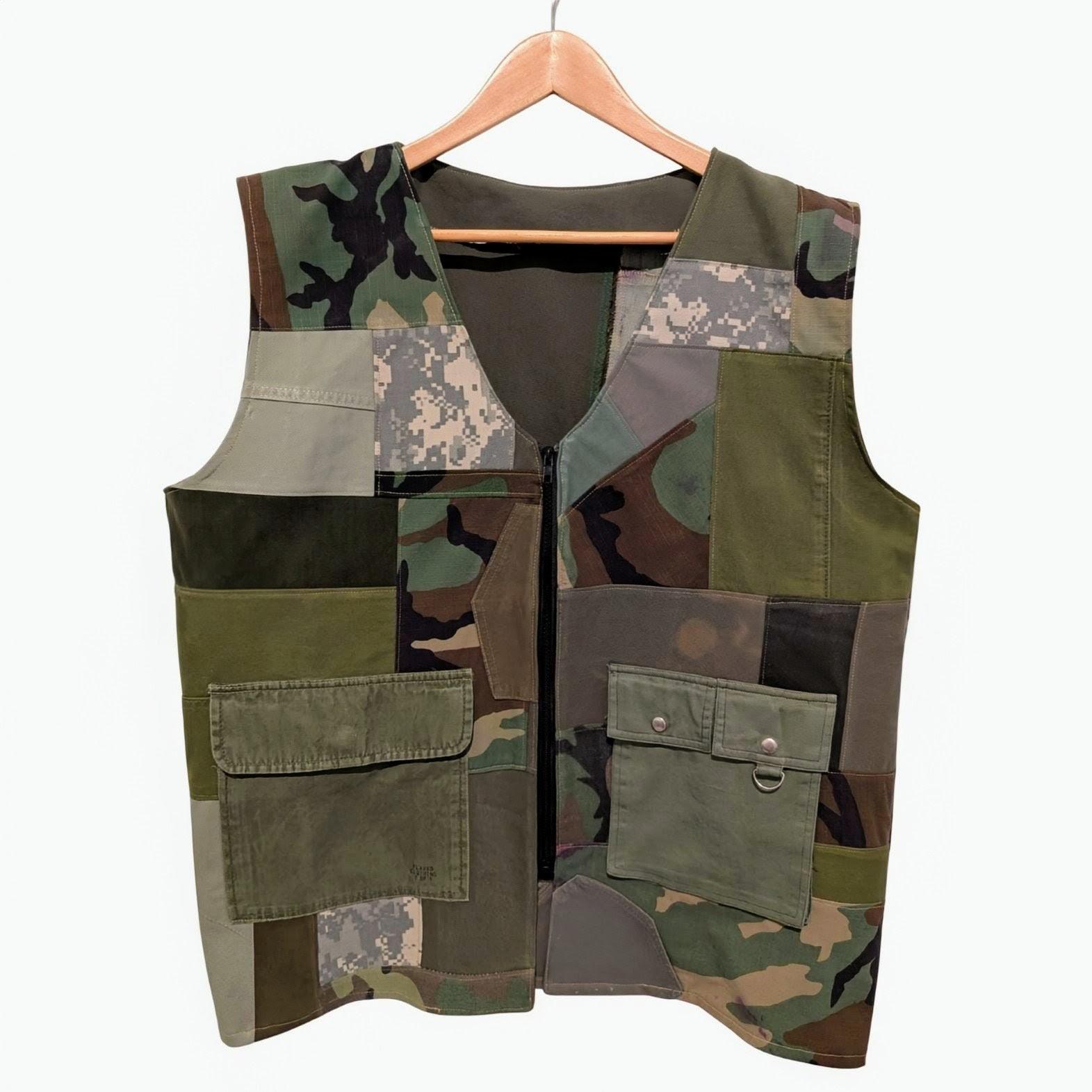 Camo Patchwork Utility Vest (Chest 42-44")