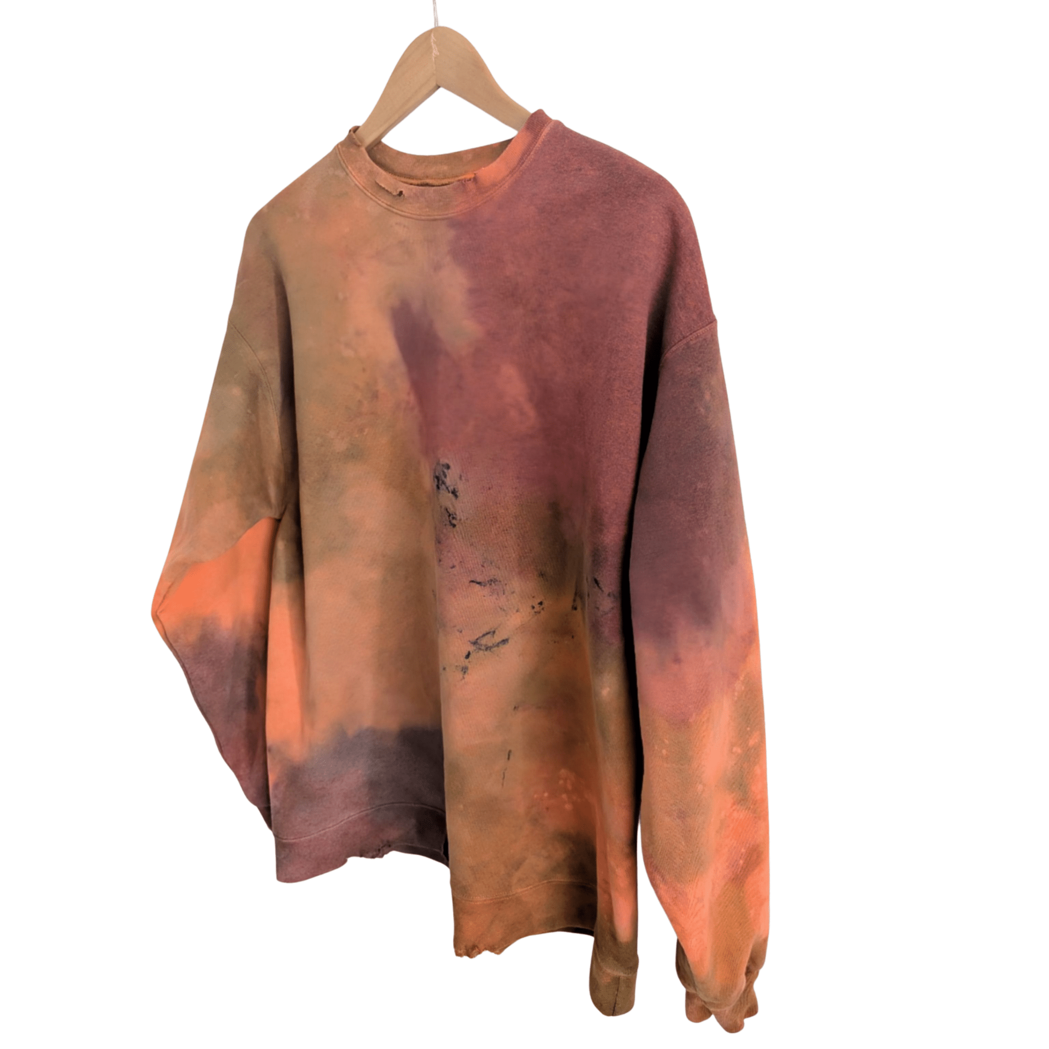 Hand-Dyed Distressed Crewneck (Men's Size L) - Image 2