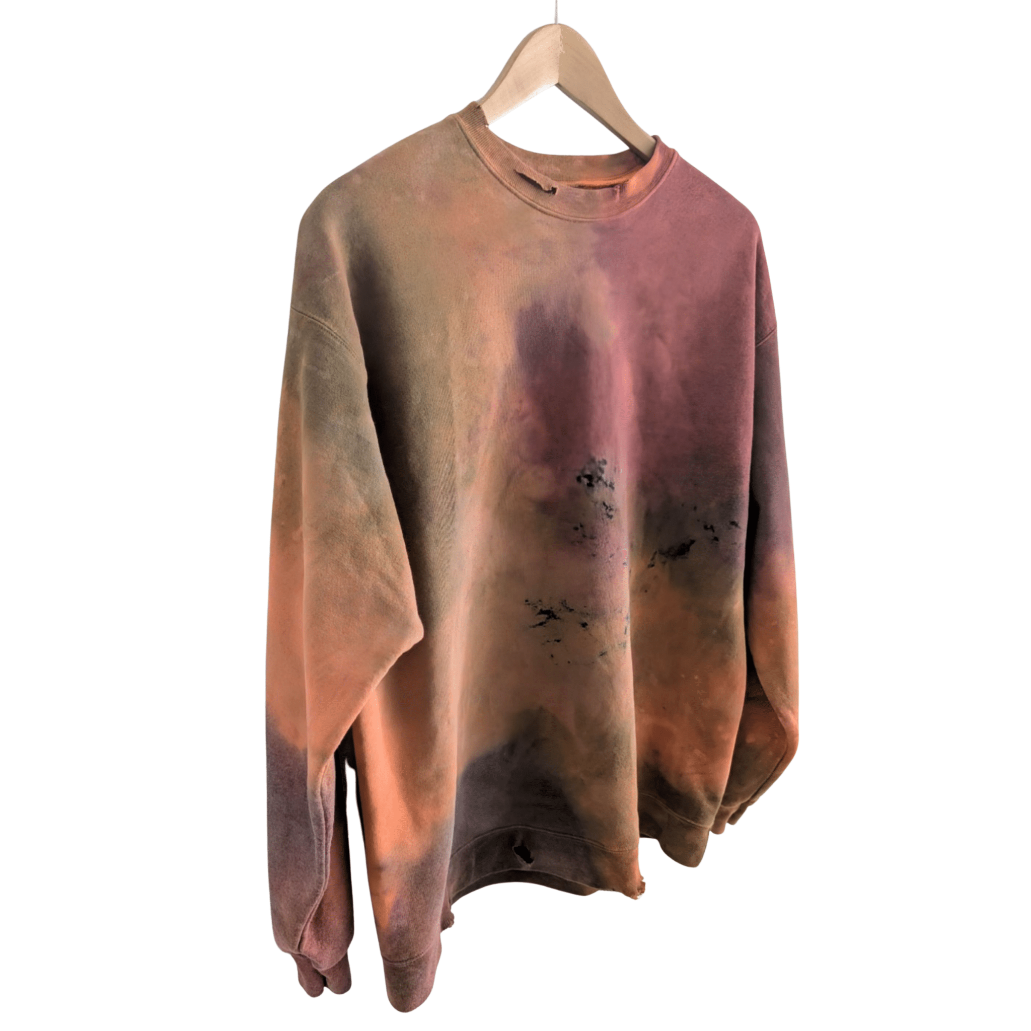 Hand-Dyed Distressed Crewneck (Men's Size L) - Image 3