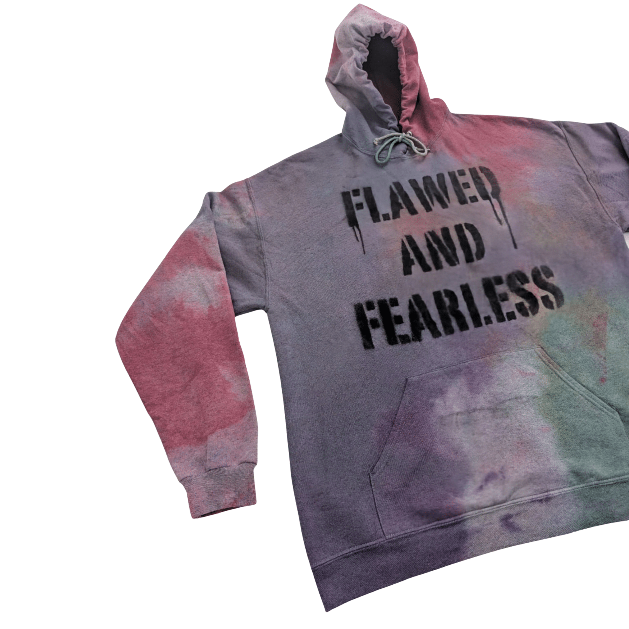 Flawed and Fearless Hand-Dyed Hoodie (Men's Size XL) - Image 2