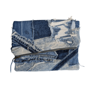 Diagonal Denim Clutch No. 02