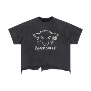 Black Sheep Distressed Boxy Tee
