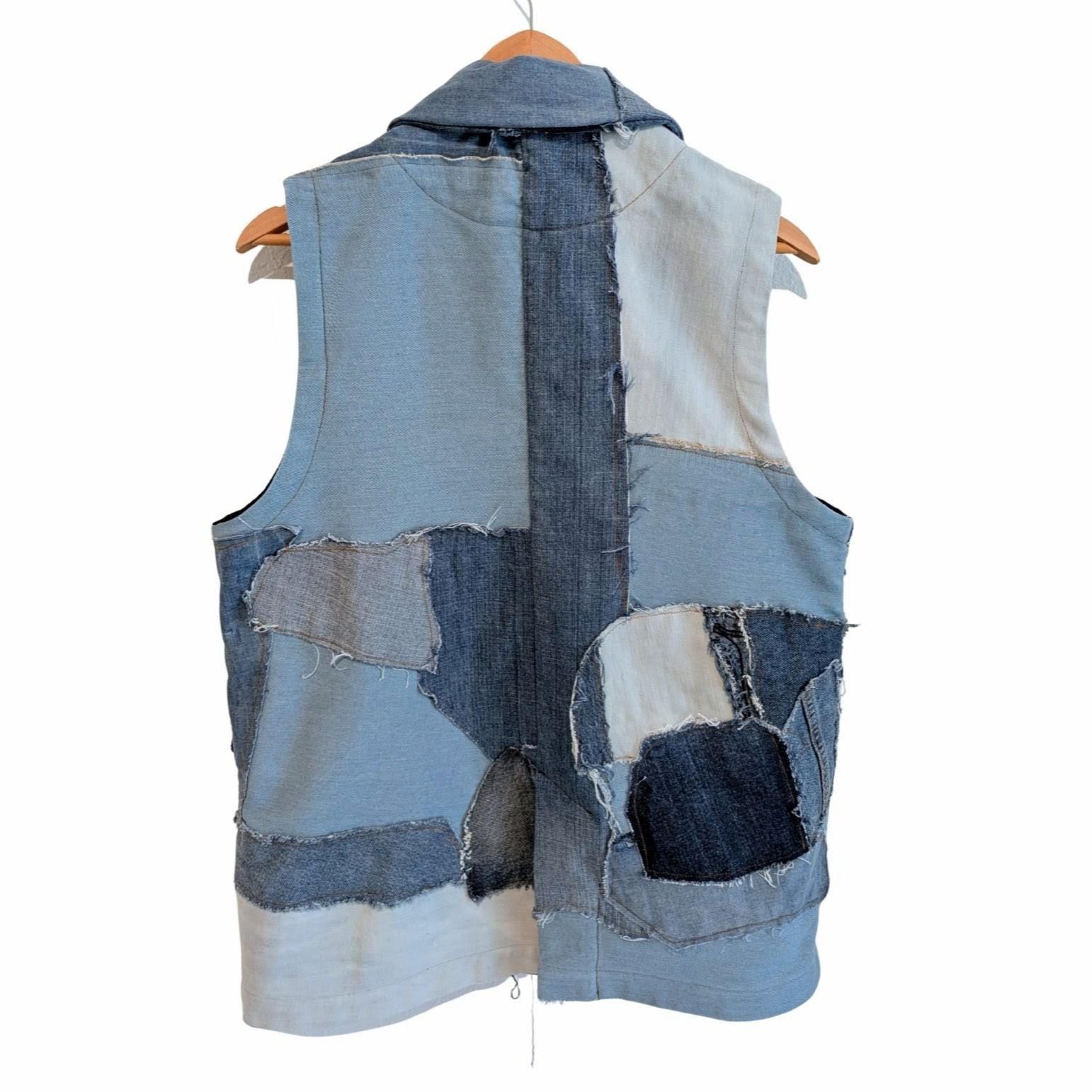 Patchwork Denim Vest (Women's Chest 40-42") - Image 6