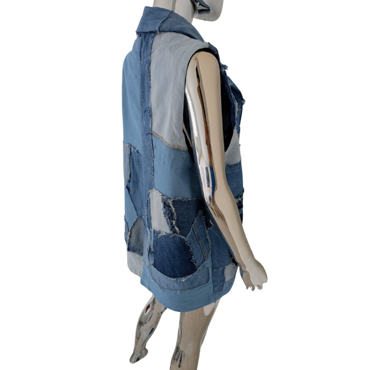 Patchwork Denim Vest (Women's Chest 40-42") - Image 3