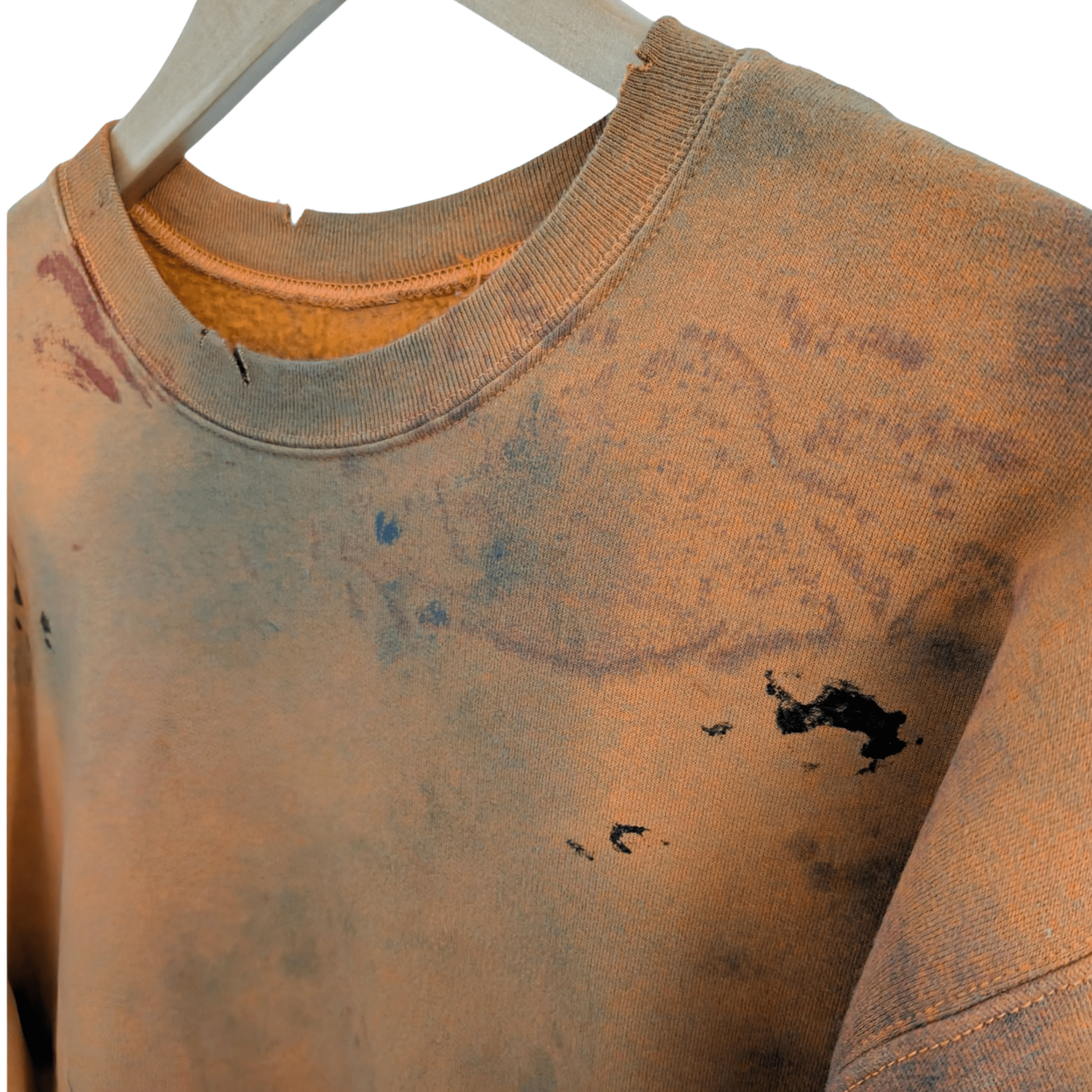 Hand-Dyed Distressed Crewneck (Men's Size L) - Image 3
