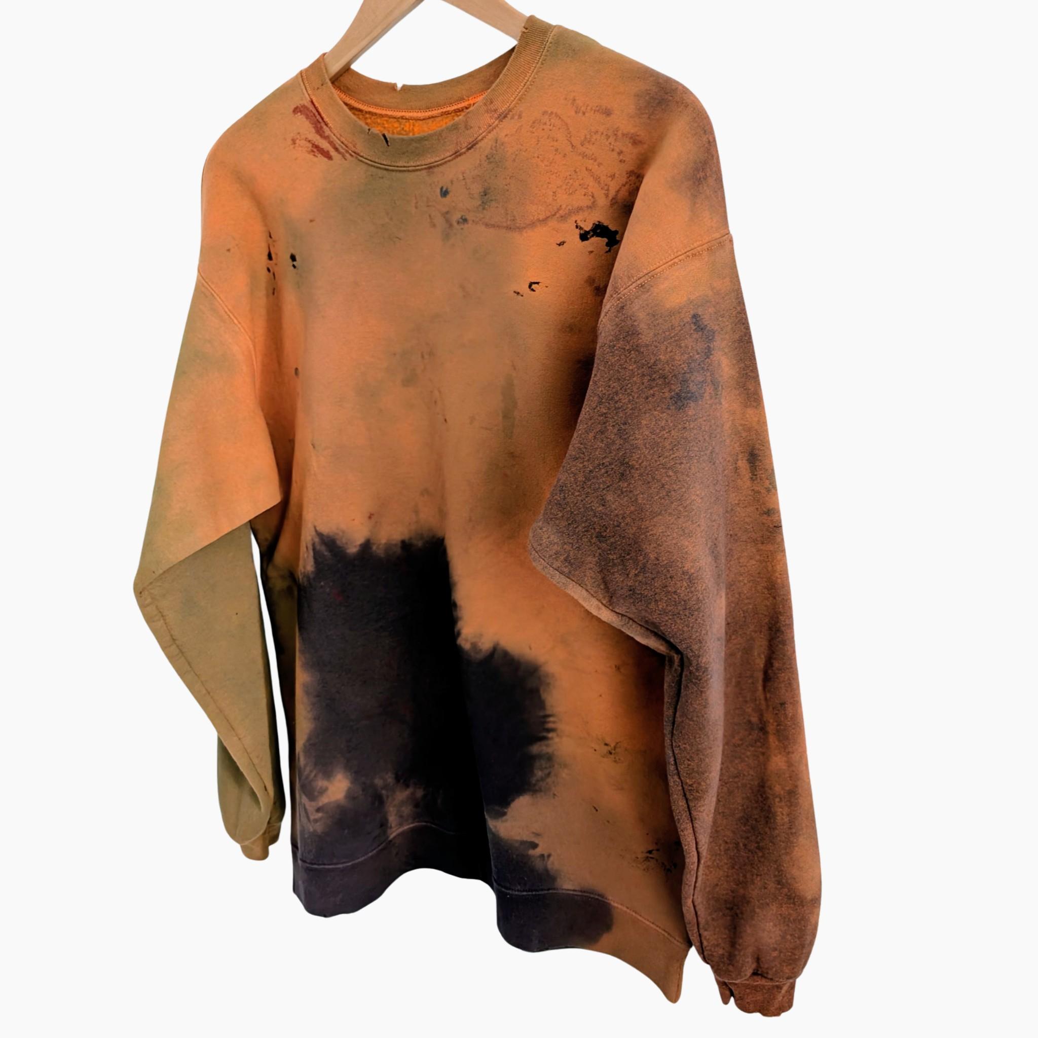 Hand-Dyed Distressed Crewneck (Men's Size L) - Image 2