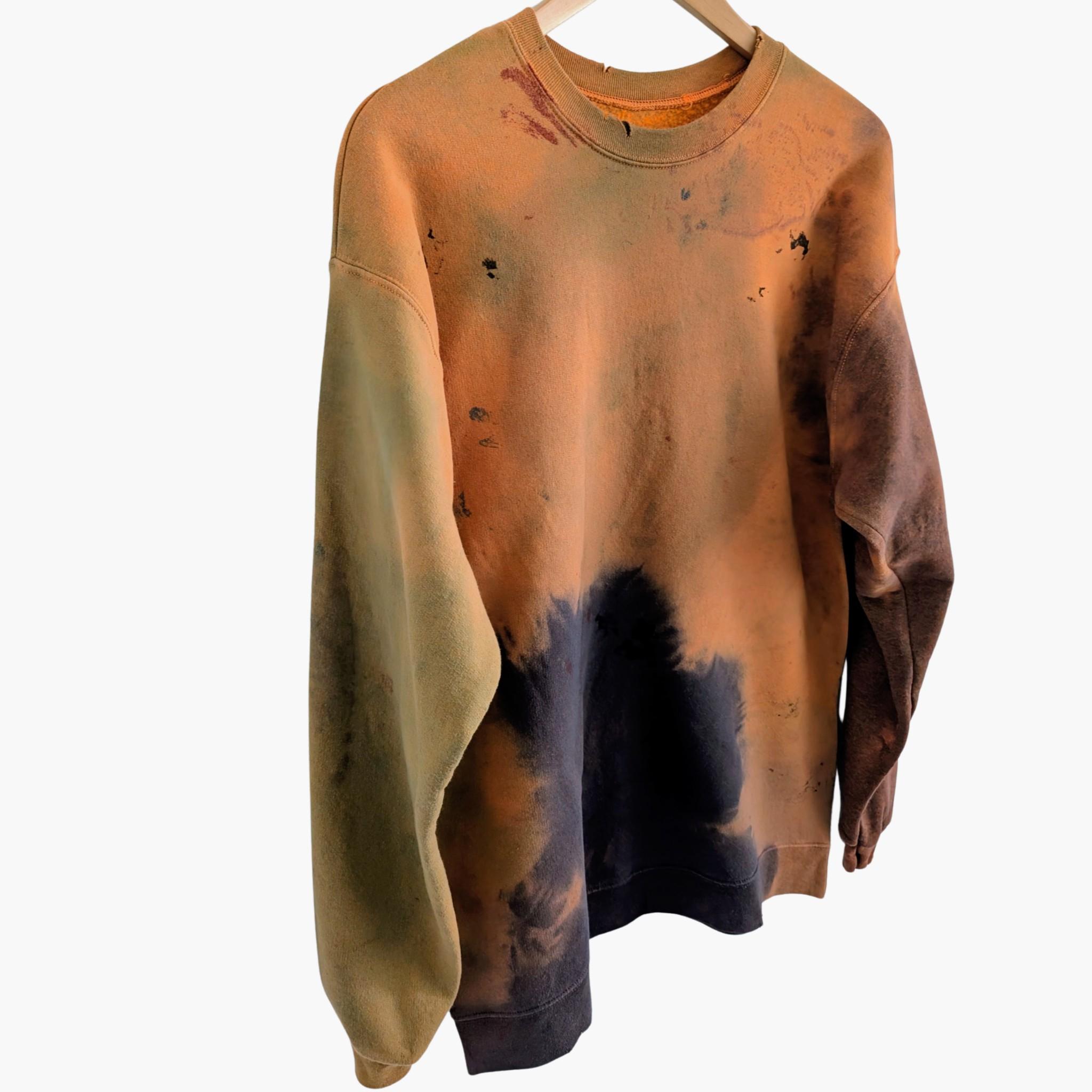 Hand-Dyed Distressed Crewneck (Men's Size L) - Image 4