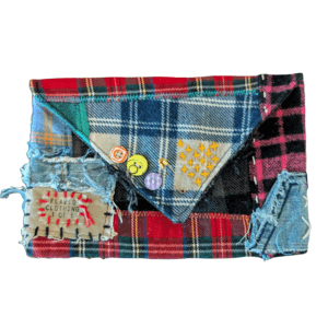 Flawed Junk Clutch – Red Plaid Edition